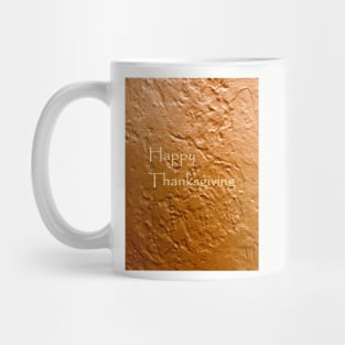 Happy Thanksgiving on a baked pumpkin pie painting Mug